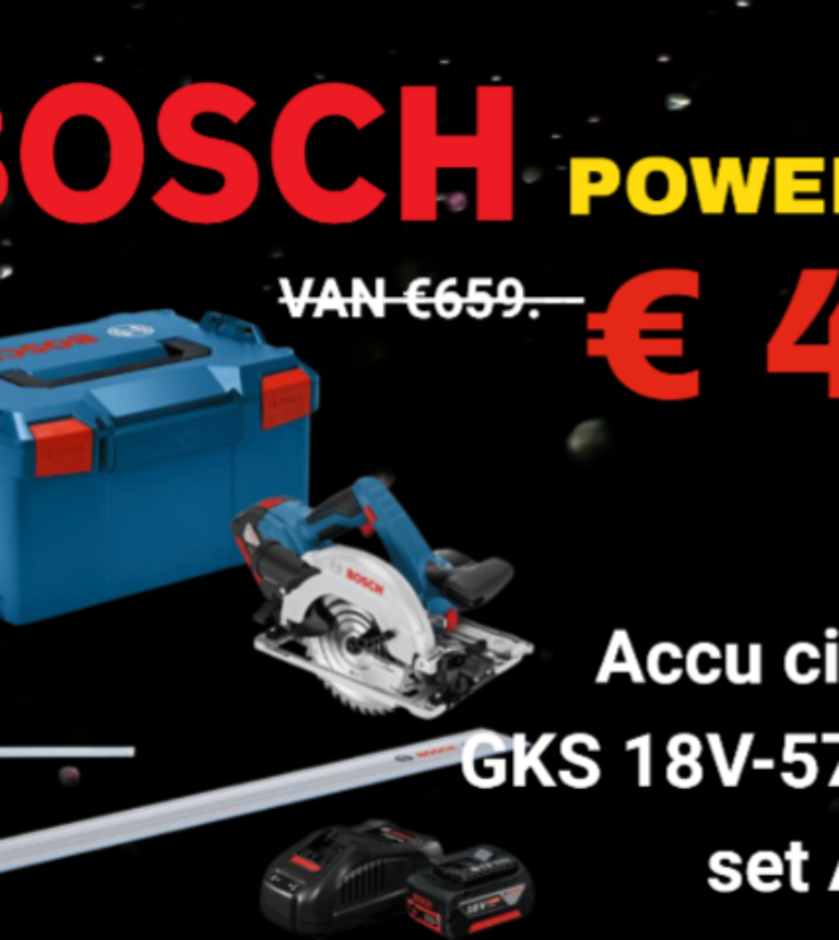 Bosch Professional Actiemachine – Nu slechts €439,- (excl. btw)